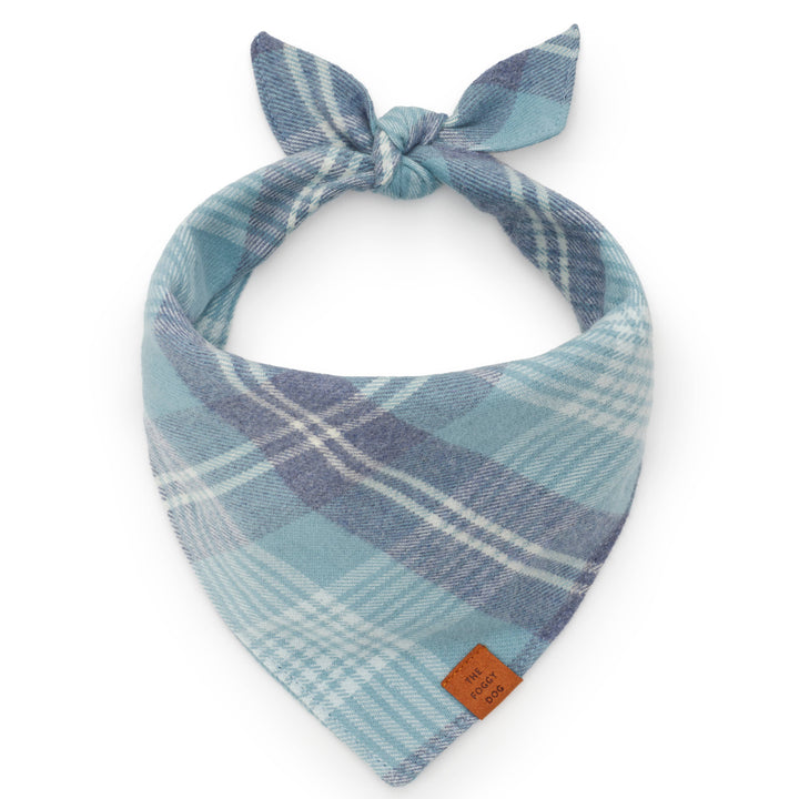 Fogy Dog Blue Frost Flannel Holiday Dog Bandana