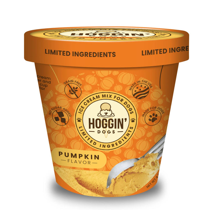 Hoggin' Dogs No Sugar Added Ice Cream Mix for Dogs- Pumpkin