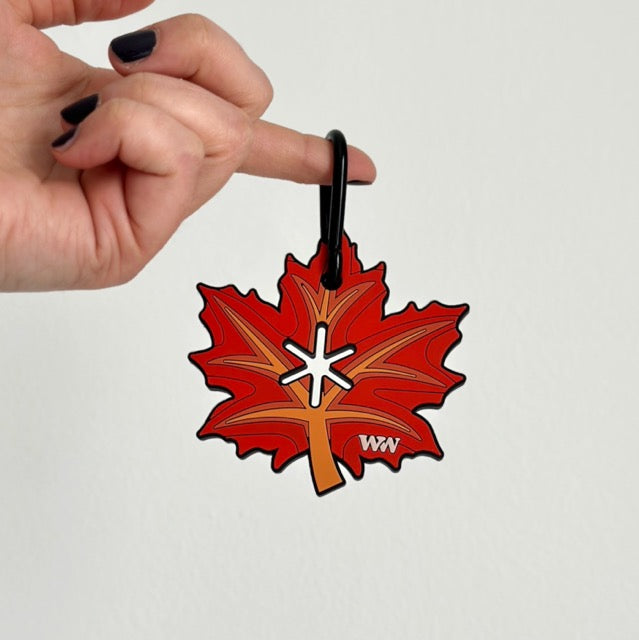 Used Dog Waste Bag Holder - Maple Leaf
