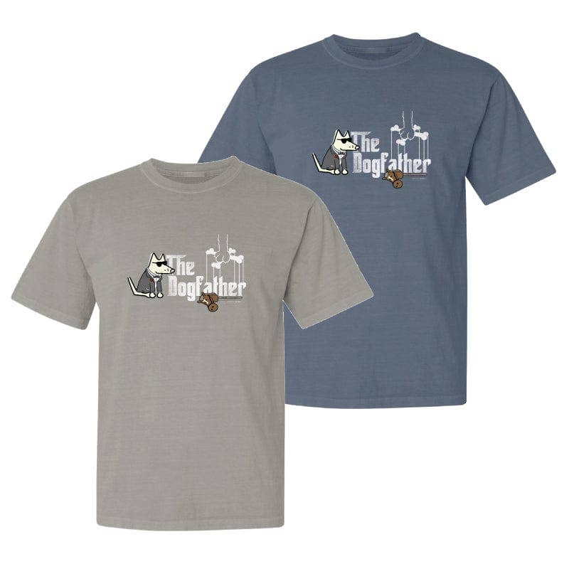 The Dogfather - Classic Tee: Bluestone / Small
