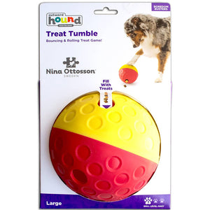 Nina Ottosson Treat Tumble Interactive Dog Puzzle Red/Yellow