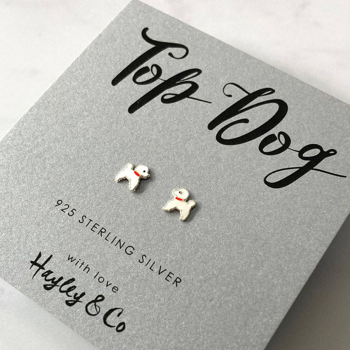 Little Poodle Sterling Silver Earrings