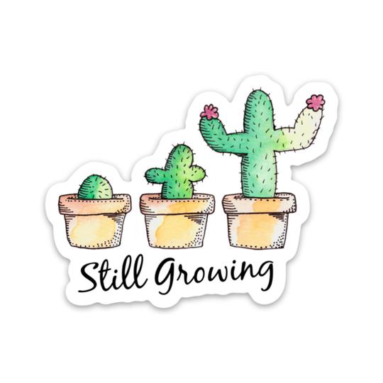 Still Growing Cactus Sticker