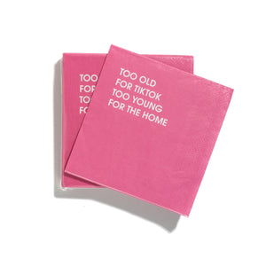 Too Old For Tiktok - Colorful Cocktail Napkins