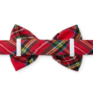 Foggy Dog Tartan Plaid Flannel Holiday Dog Bow Tie