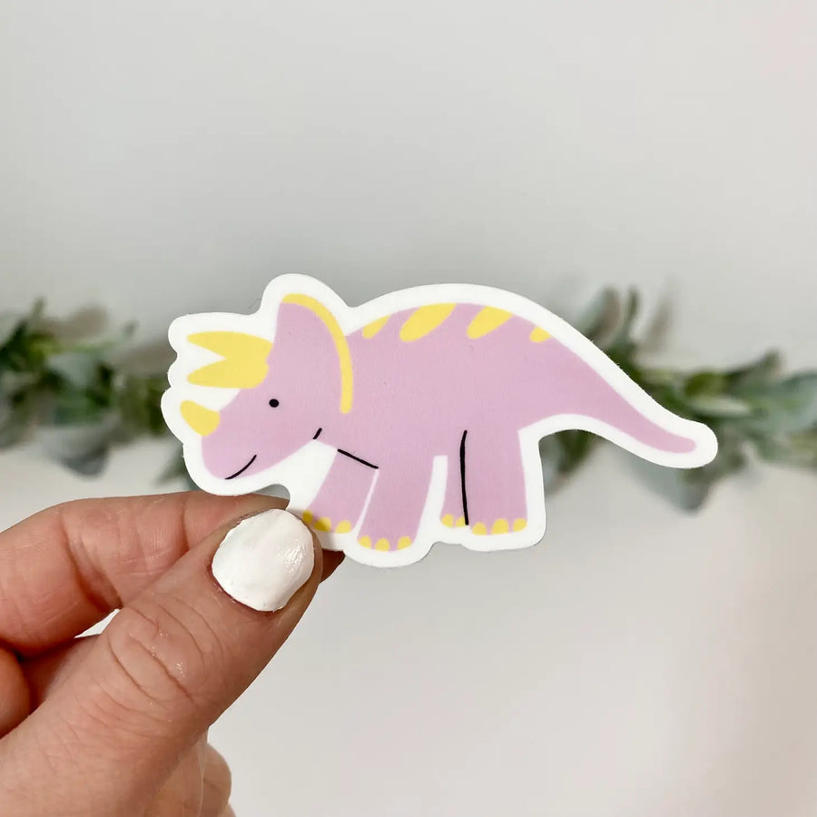 Cute Pink Dinosaur Sticker