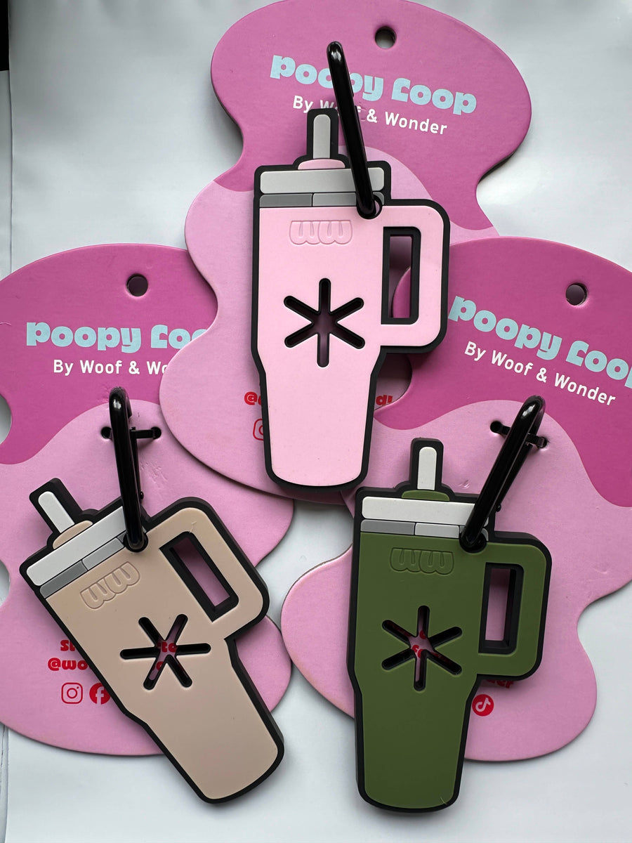 Pink Tumbler Poopy Loop® Used Dog Waste Bag Holder