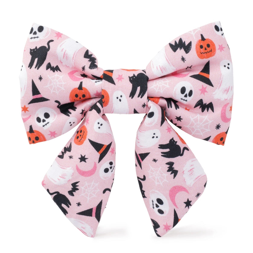 Bewitched Halloween Lady Dog Bow