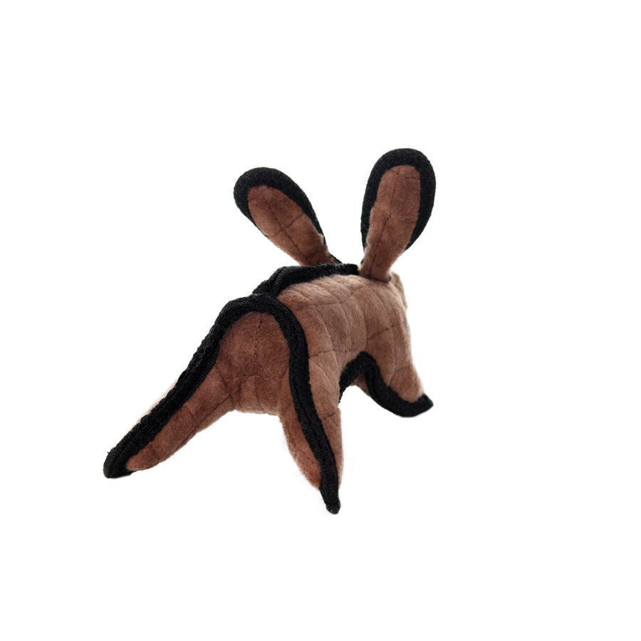 Tuffy Jr Barnyard Rabbit - Brown, Durable, Squeaky Dog Toy