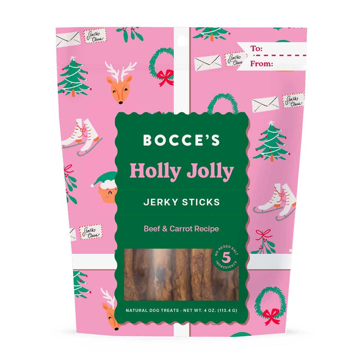 Bocce's Bakery Holly Jolly Jerky Sticks Dog Treats