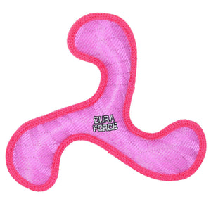 DuraForce Boomerang Tiger - Pink, Durable, Squeaky Dog Toy