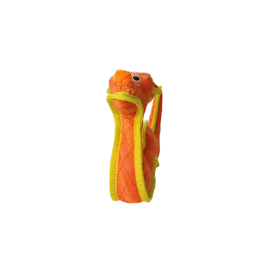 DuraForce Dragon Tiger - Orange, Durable, Squeaky Dog Toy