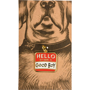 Hello My Name Is Good Boy Collar Charm