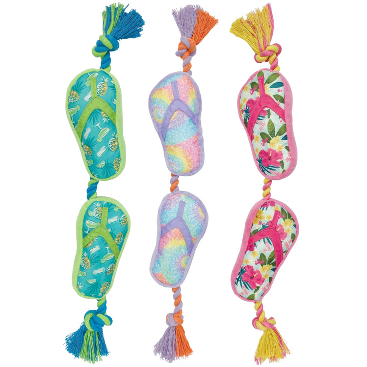 Multipet Margaritaville® Flip Flop Rope Dog Toy 18" - POS Only