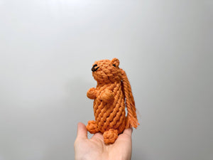 Handmade Eco-Squirrel Rope Toys