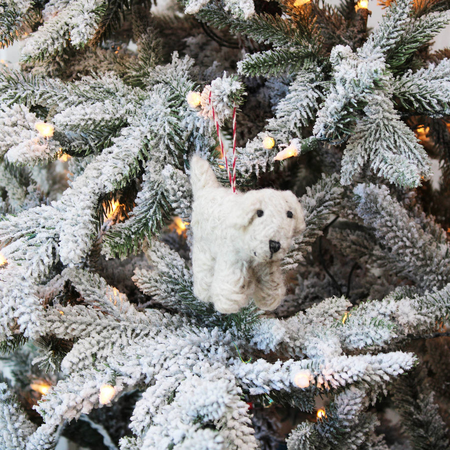 Curly Doodle Dog Ornaments