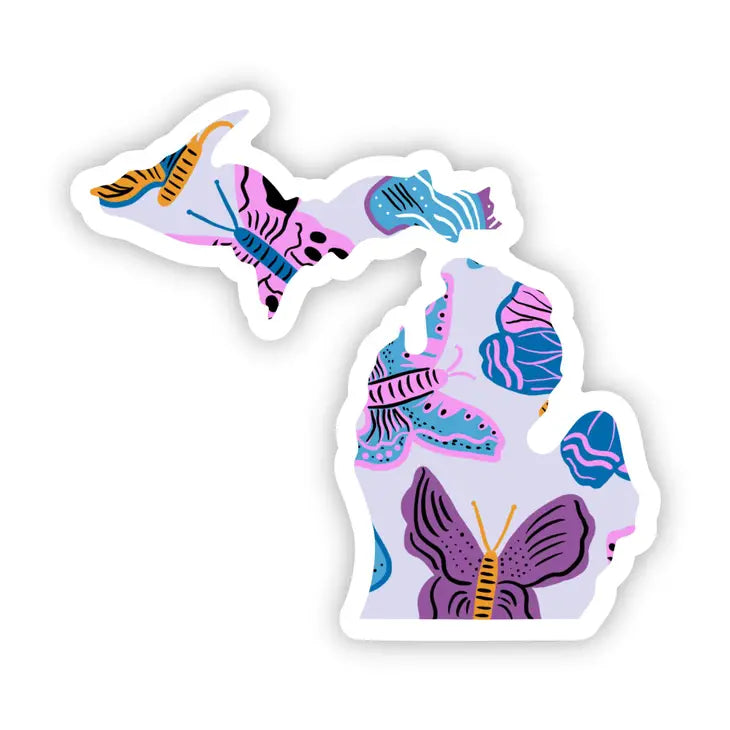 Michigan - Butterfly Sticker