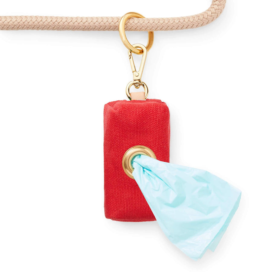 Ruby Waxed Canvas Poop Bag Dispenser