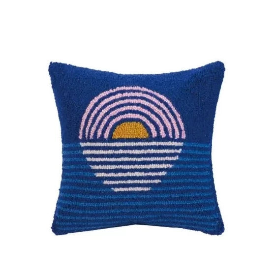 Sunset Hook Pillow (blue)