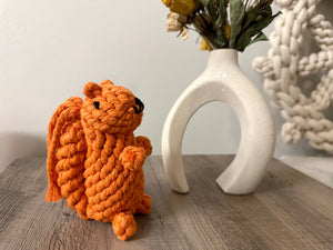 Handmade Eco-Squirrel Rope Toys