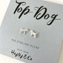 Labrador 'Top Dog' Sterling Silver Stud Earrings