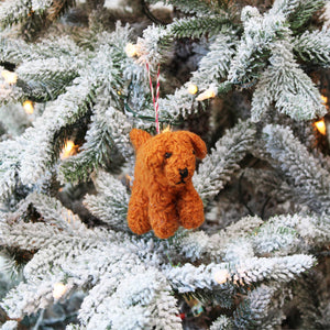 Curly Doodle Dog Ornaments