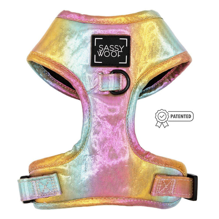 Dog Adjustable Harness - The Night Life (Reflective)