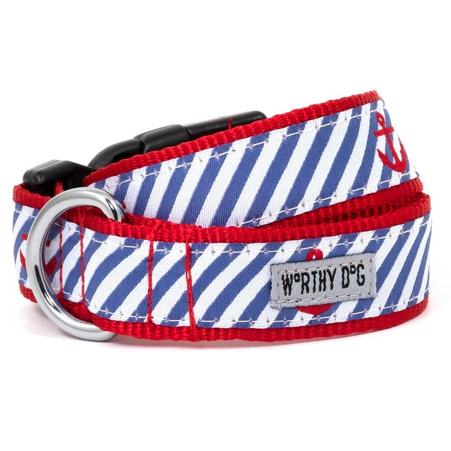 Navy Stripe Anchors Collar