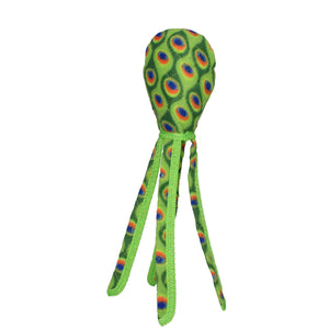 Tuffy Ocean Squid - Green, Durable, Tough, Squeaky Dog Toy