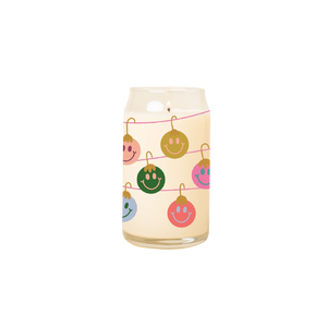 Candle Can Glass - Smiley Ornament