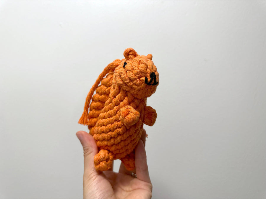 Handmade Eco-Squirrel Rope Toys