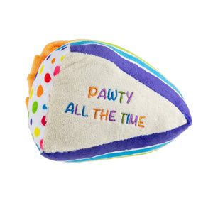 Birthday Cake Slice Squeaker Dog Toy
