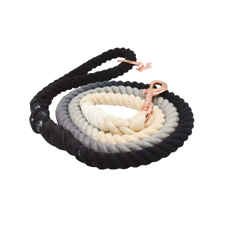 Ombre Black Rope Leash