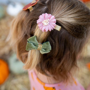 Pumpkin Hair Clip Trio