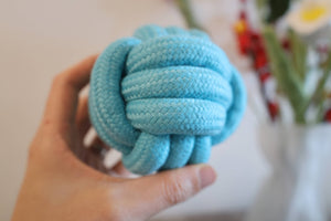 Handmade Blue Rope Ball for Big Dogs | Soft Rope Ball