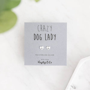 Crazy Dog Lady Sterling Silver Earrings