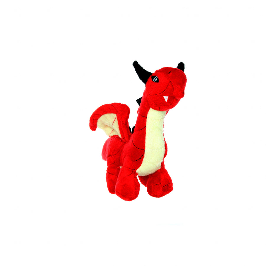 Mighty Jr Dragon - Red, Plush, Squeaky Dog Toy