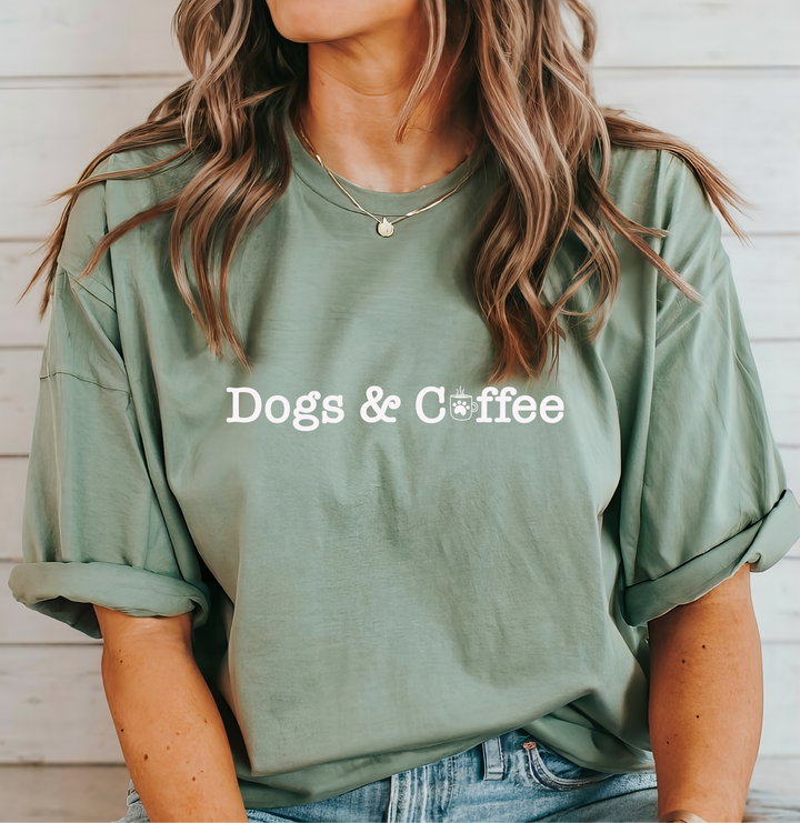 Dogs and Coffee Sage T-Shirt
