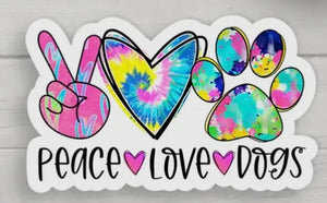 48 Peace Love Dogs Sticker