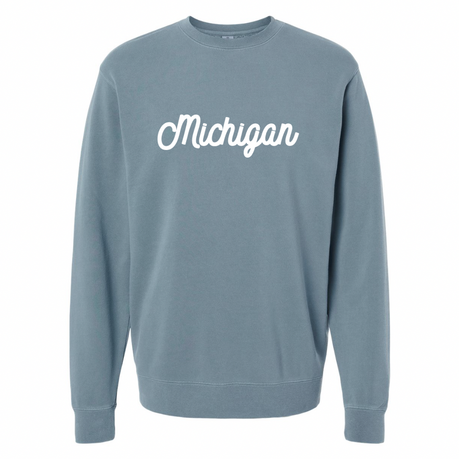 Michigan Pigment Slate Blue Sweatshirt