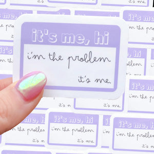 Taylor Swift Inspired - It's Me, Hi Sticker - Lavender