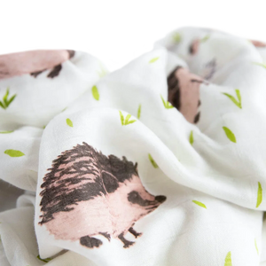 Hedgehog Deluxe Muslin Swaddle Blanket