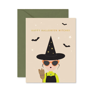 Happy Halloween Witches Greeting Card