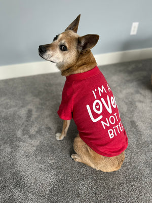 I'M A LOVER NOT A BITER Pet Graphic Sweatshirt