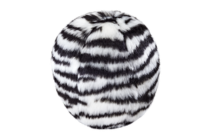 Fluff & Tuff Zebra Ball- SQUEAKERLESS (Medium)