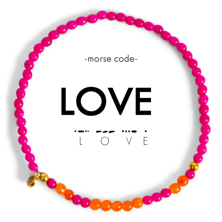 3mm Morse Code Bracelet | LOVE