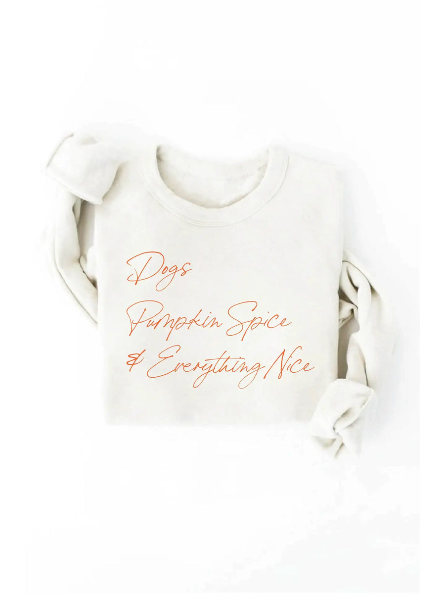 DOGS and PUMPKIN SPICE Graphic Sweatshirt