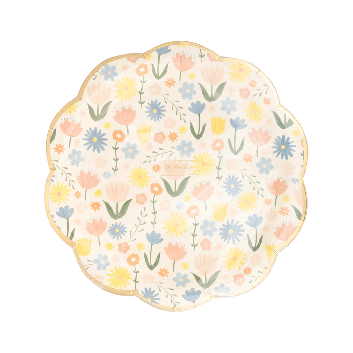 Spring Floral Paper Plate