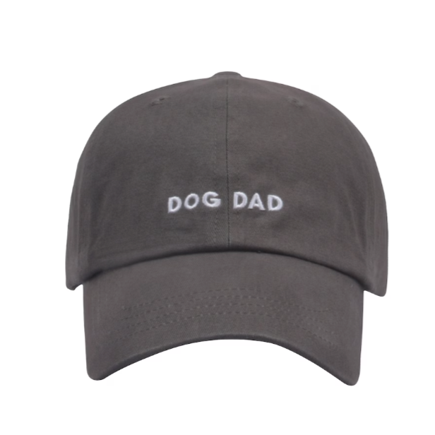 Dog Dad Embroidered Baseball Hat/Cap  - Gray