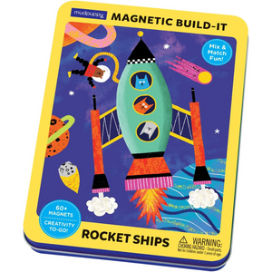 Rocket Ships Magnetic Build-It Game –Magnetic Toy for Ages 4+